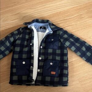 7 for all mankind Fleece flannel jacket with Sherpa Lining